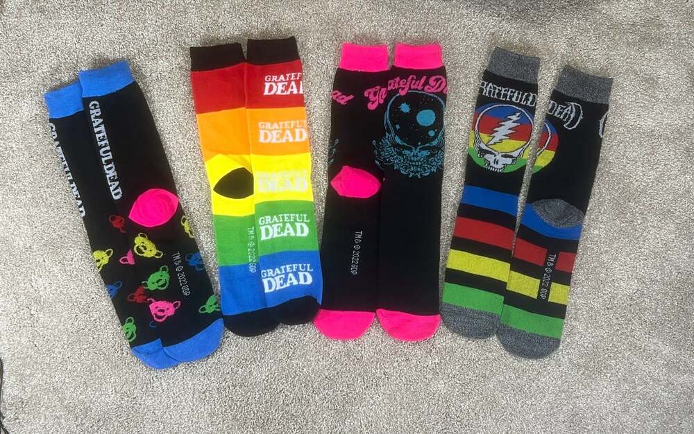 Grateful Dead 4-Pair Graphic Crew Socks Set (2022)